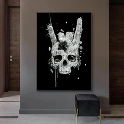 Abstract Panting Print Skull Canvas Painting Painting Poster Modern Wall Art Picture In Livingroom or Bedroom Home Decor Cuadros