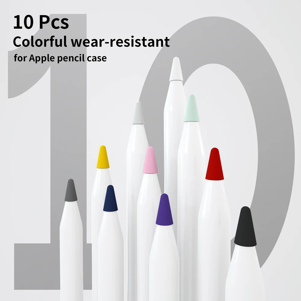 50Pcs Silicone Mute Nib Cover For Apple Pencil Tip Cover Replaceable Tip For Apple Pencil 2nd 1st Generation Nib Protection Case