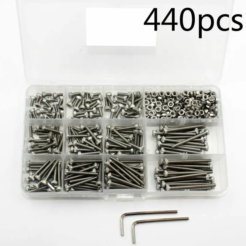 M3 serie combinazione 304 acciaio inossidabile testa cilindrica esagono vite di fissaggio 440 pz/scatola