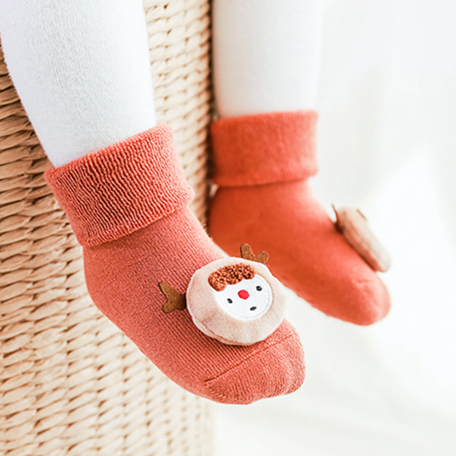 طفل رضيع طفل الفتيات الفتيان عيد الميلاد الجوارب لطيف الكرتون نمط تنفس حك بسط عدم الانزلاق الجوارب النوم ملابس رياضية