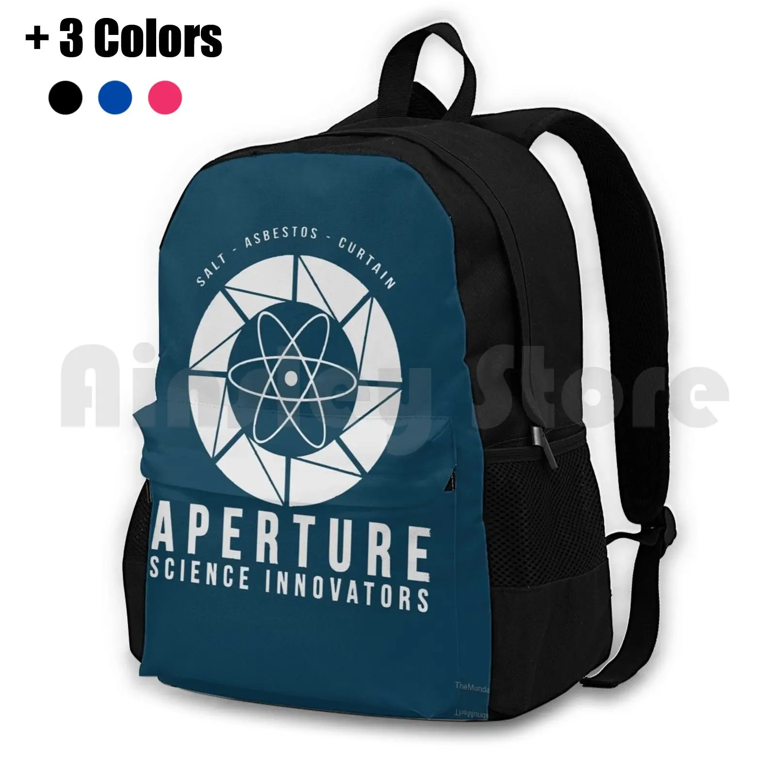 Aperture Science Innovators Logo Outdoor Hiking Backpack Riding Climbing Sports Bag Portal Science Aperture Science Portal 2