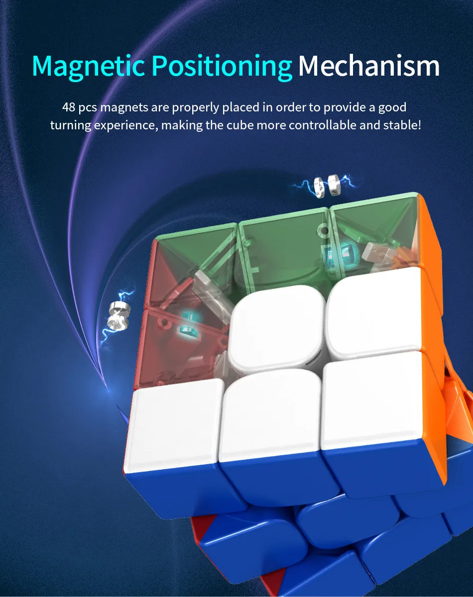 2020 moyu rs3 m magnetisch 3x3x3 geschwindigkeit magie würfel mf rs3m puzzle würfel magnet 3x3 rs3m uv magico cubo – Detail 3