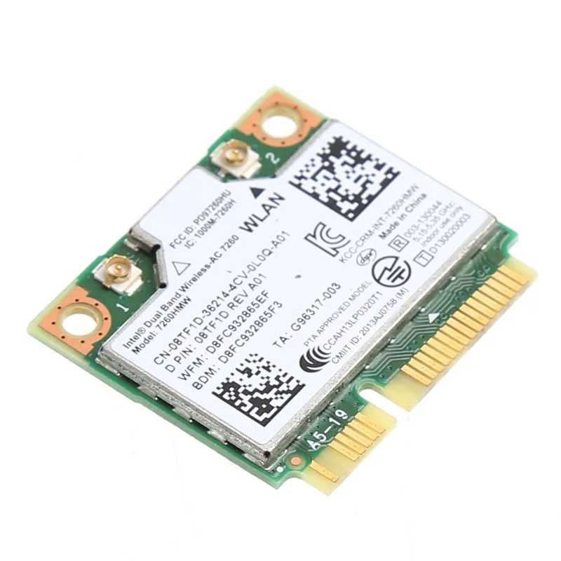 Network Card for Intel 7260HMW AC CN-08TF1D 2.4+5G Dual-Band Wireless Network Card Bluetooth-compatible4.0