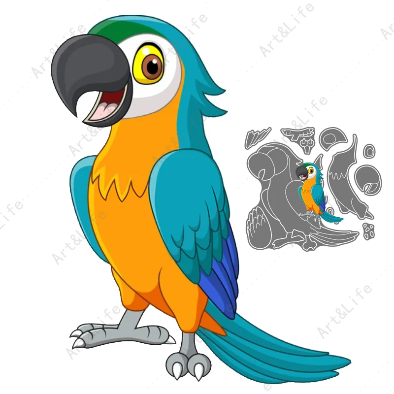 

Новинка 2022, горячие металлические трафареты для вырезания ара, пения, попугая, птицы, трафареты для «сделай сам», скрапбукинга, альбома, бумаги, открыток, формы для тиснения