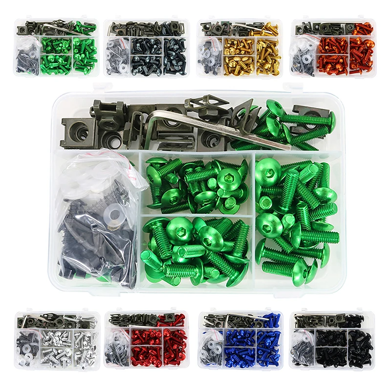 Complete Full Fairing Bolts Kit Nuts Clips Fit For KAWASAKI Versys 650 Versys1000 Z250 Z400 Z1000 Z900RS KLR650 KLX250S KX250F