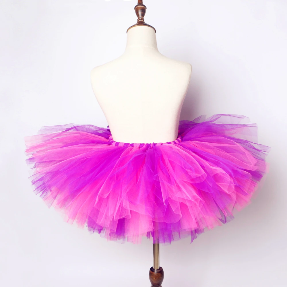 Hot Pink Purple Girls Tutu Skirt with Bow Toddler Baby Girl Fluffy Dance Shoot Prop Tutus Costume for Kids Birthday Party Skirts