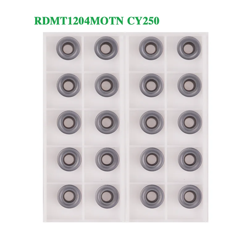 10pcs RDMT0802 RDMT10T3 RDMT1204 MOTN CY250 Carbide Insert CNC Lathe Milling Tool Metal Cutter Turning Tool RDMT 1204 Blade