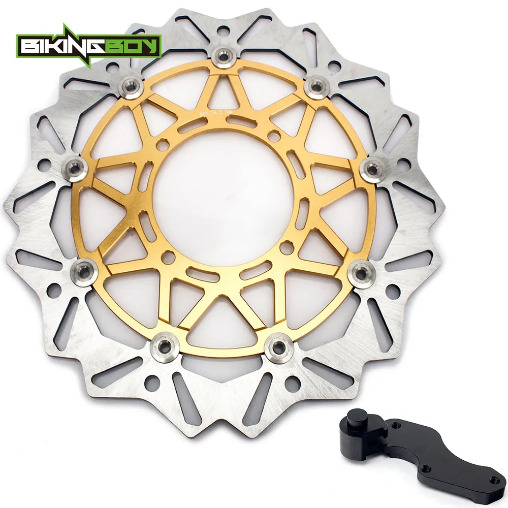 BIKINGBOY For Suzuki RM-Z RMZ 250 04 05 06 KX125 KX250 03-05 KX250F 2004 2005 Oversize 320mm Front Brake Disc Disk Rotor Bracket