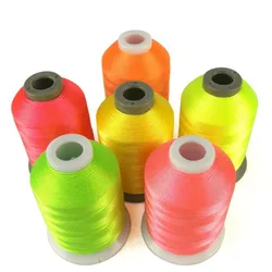 6 Colori al Neon Macchina Da Cucire fili da Ricamo 1100 Yds ogni per mano o macchina da cucire ricamo quilting applique mettendo