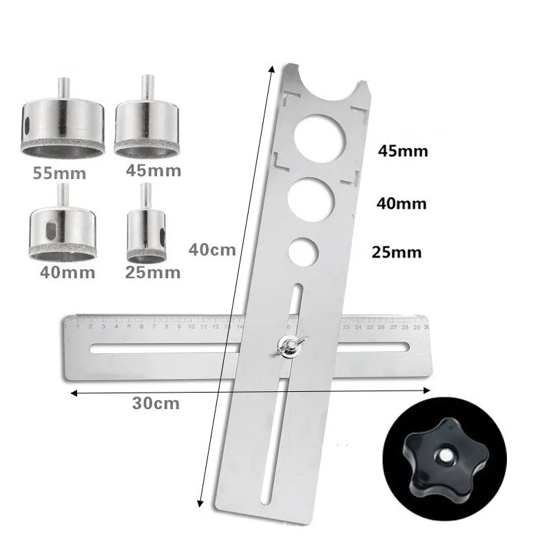 Ceramic Tile Hole Locator Floor Drilling Guide Finder Gauge For Accurate Positioning Of Wood And Plastic Drilling