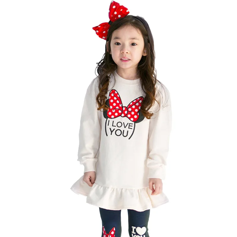 Retail and wholesle 2023 spring and autumn toddler girl clothing sets children clothes kids top with bow+striped leggings 2pcs