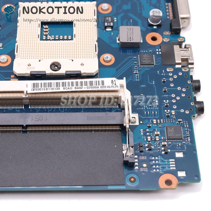 NOKOTION For Samsung RV511 NP-RV511 RV509 Laptop Motherboard HM55 DDR3 Free CPU BA92-07699A BA92-07699B BA41-01432A