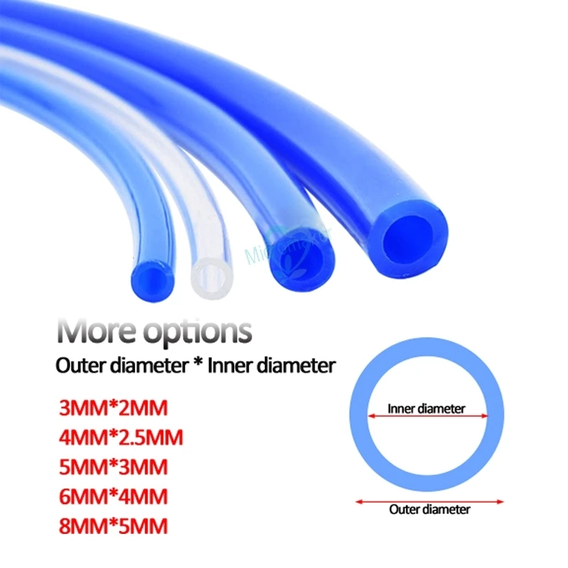 Dental Polyurethane PU Chair Water Vapor Air Hose Pipe Tube 10m long Blue 3x2,4x2.5,6x4,8x5mm