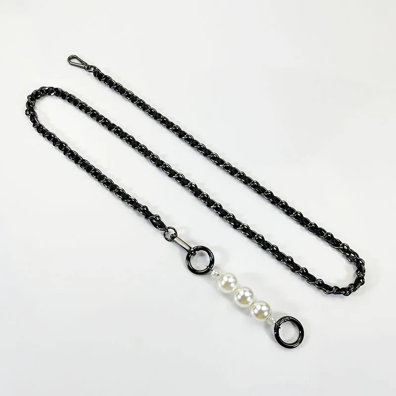 New Pearl Bag Chain Bag Strap Removable Bag Accessories Fashion Women's Resin Chain chain of bags Purse Chain Fishbone chain