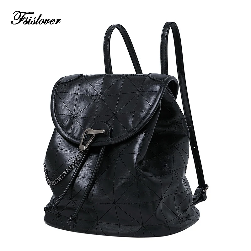 Fashion Drawstring Women Backpack High Quality Soft Leather Backpacks for Teenage Girls Female School Shoulder Bag mochila