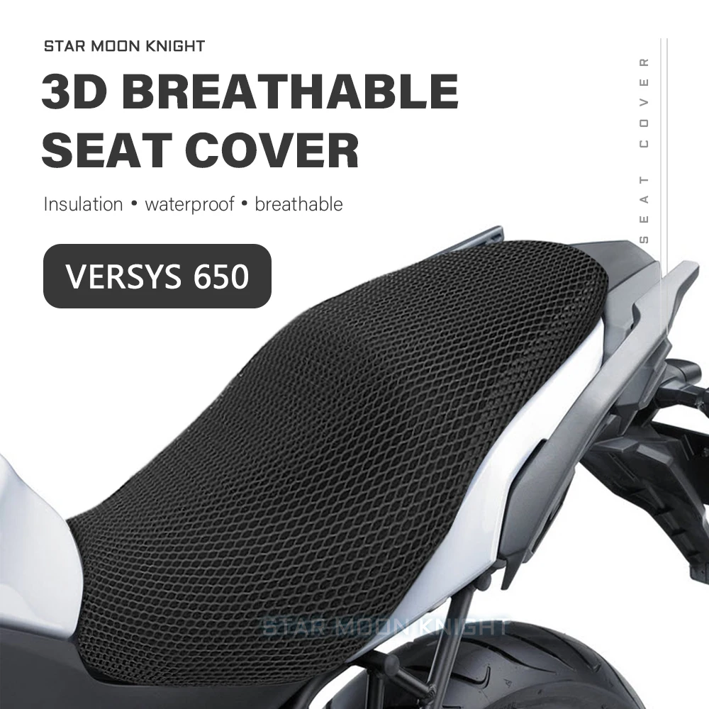 Housse de siège de moto pour Kawasaki Versys 650, housse de siège de coussin de protection en tissu Nylon Versys650