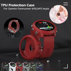 Capa protetora tpu para garmin forerunner 645 645, pulseira de música, estrutura protetora, capas de proteção de substituição