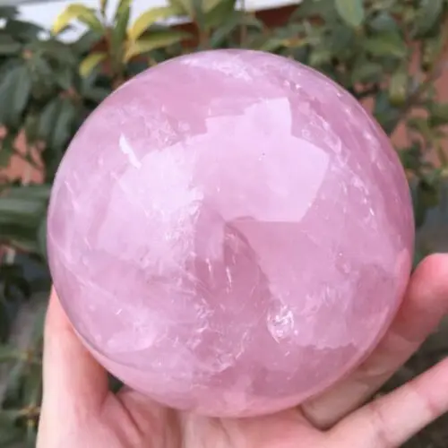 

Natural pink rose crystal crystal healing ball 90-100mm