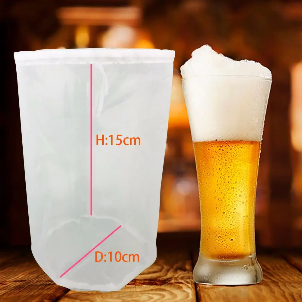 100 Mesh Reusable Home Beer Brewing Wine Filter Bag 8 Sizes Nylon Net Strainer Tea Nuts Juice Milk Filter Bag bier brouwen