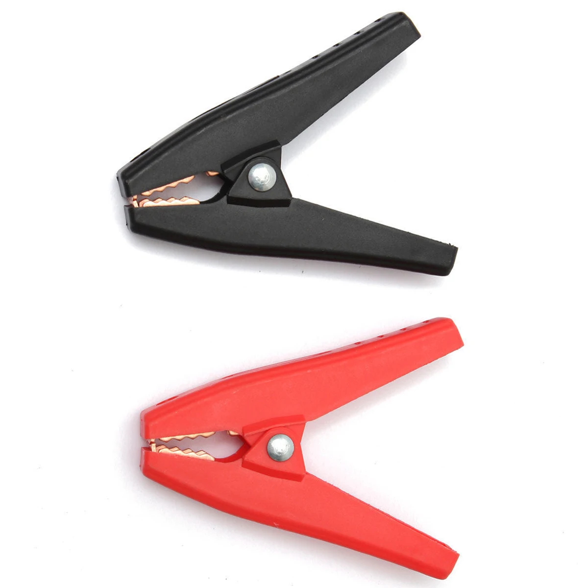 2pcs Durable 100A Insulated Crocodile Alligator Clip Car Battery Red Black Plastic Electrical Clips Clamps 90mm Length