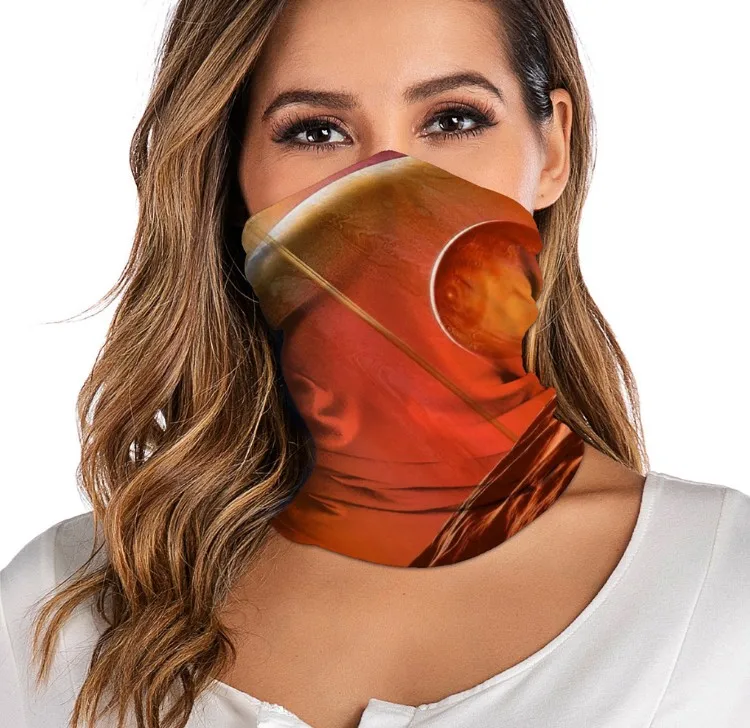 3D Digital Printed Women's Outdoor Bandana Breathable Face Scarf Fishing Cycling Sport Elastic Tube Neck Gaiter Headband Scarf