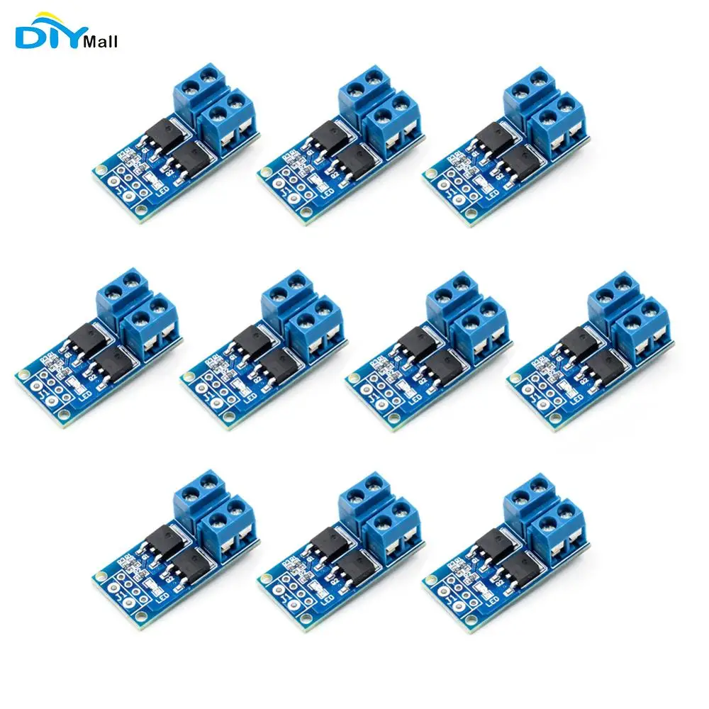 

10 шт., мощный МОП-транзистор с полевым эффектом, электронная плата управления переключателем, электронный модуль привода