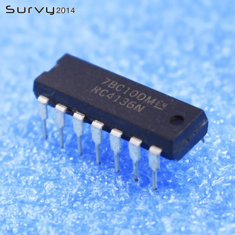 1/5PCS RC4136N 14PINS IC RC4136 HIGH QUALITY IC diy electronics