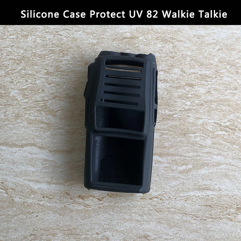 Silicone Case for Baofeng UV-82 UV-8D Walkie Talkie Black Protective Rubber Cover Two Way Radio Accessories Optional 1PCS/2PCS