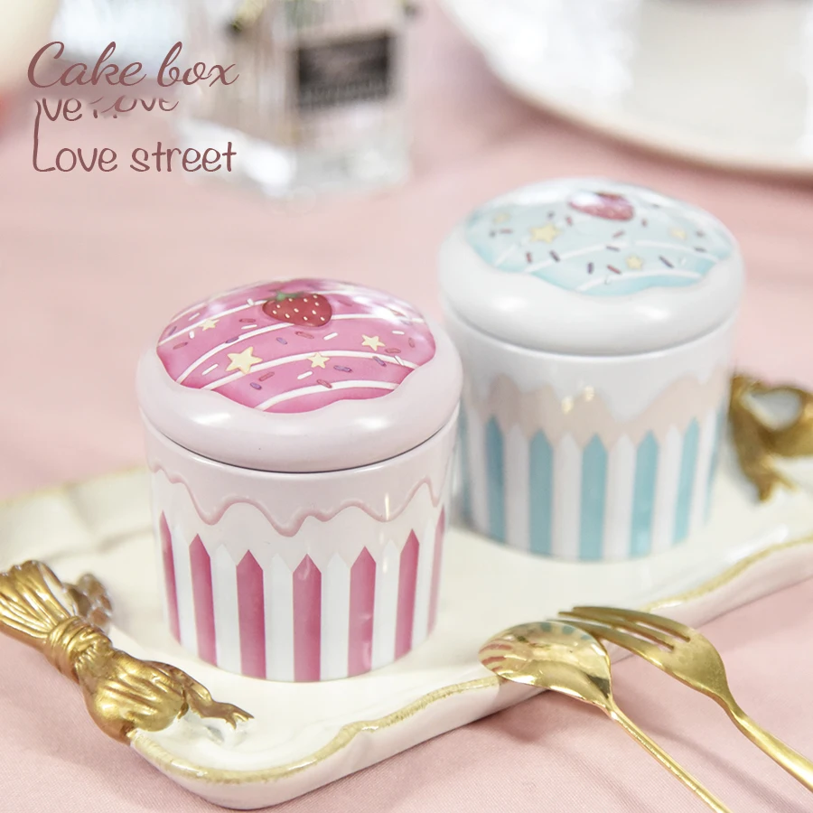 New Cartoon Cake Drum-Shaped Candy Cookie Wedding Packaging Tin Box Small Metal Tea Storage Box For Children\'s Birthday Gifts