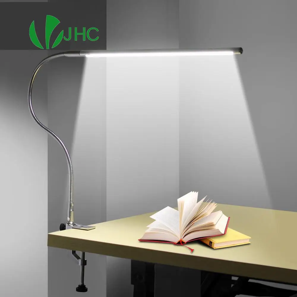

Long Arm Table Lamp 48 LEDs Clip Mounted Office LED Desk Lamp USB Reading Light Eye Protect Clamp Book Light