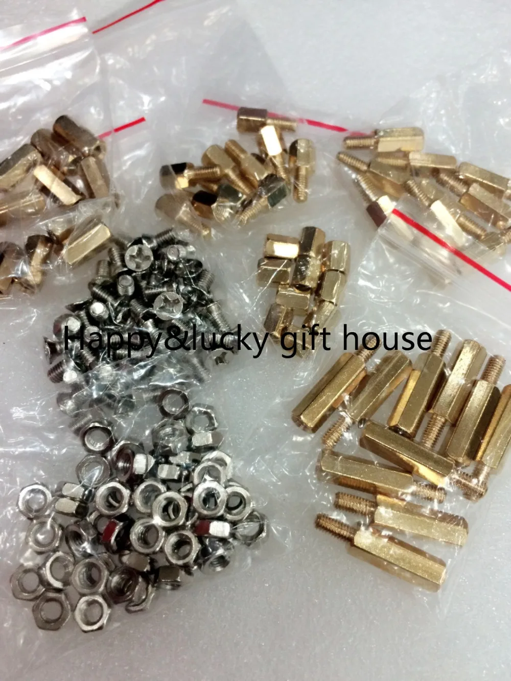 YYT 150PCS Nuts screws copper pillars  6+6 10+6 15+6  M3 nut 3*6 screws 6MM hollow 10MM hollow