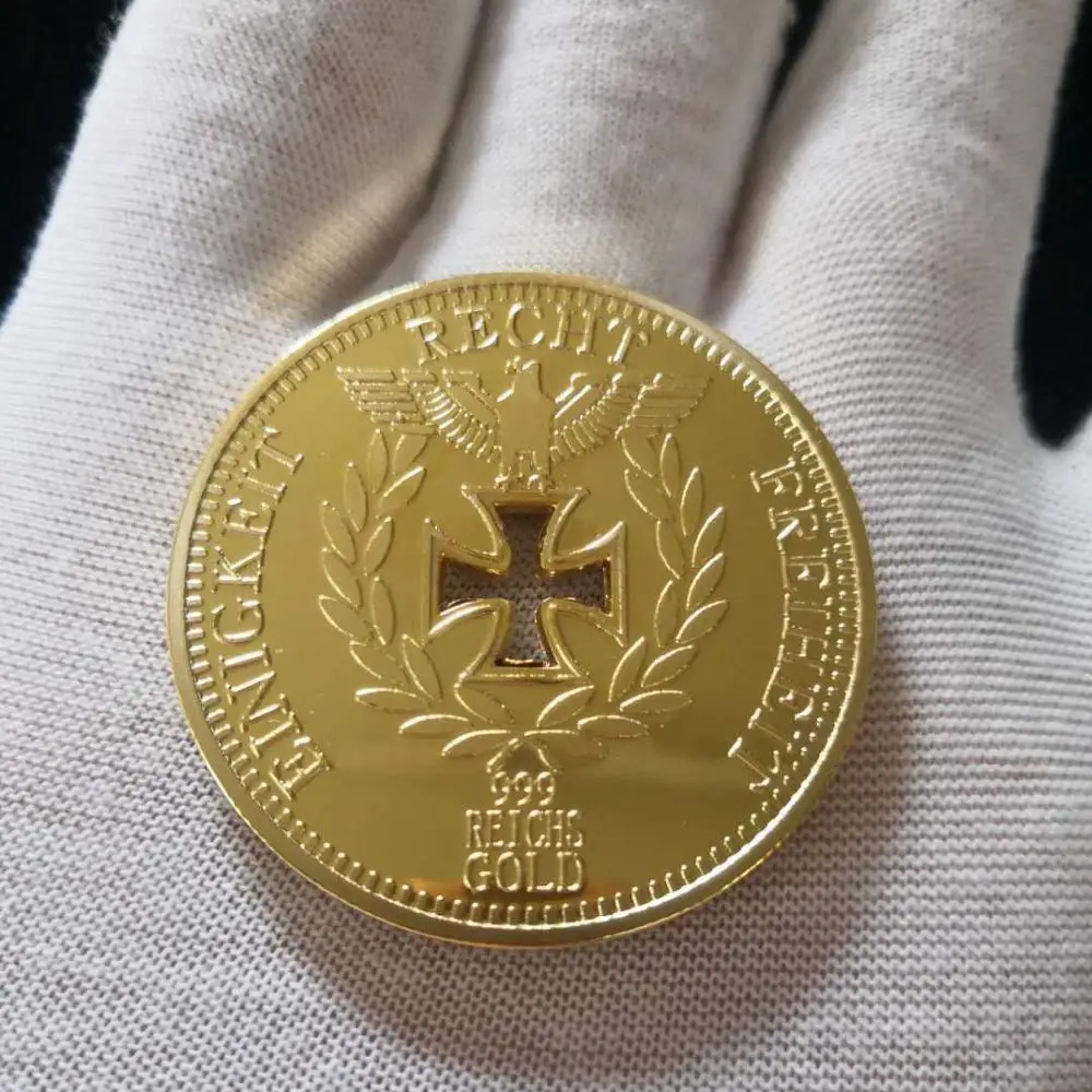 Deutsche Reichsbank 1888 German Coin with Gold Plated souvenir coins