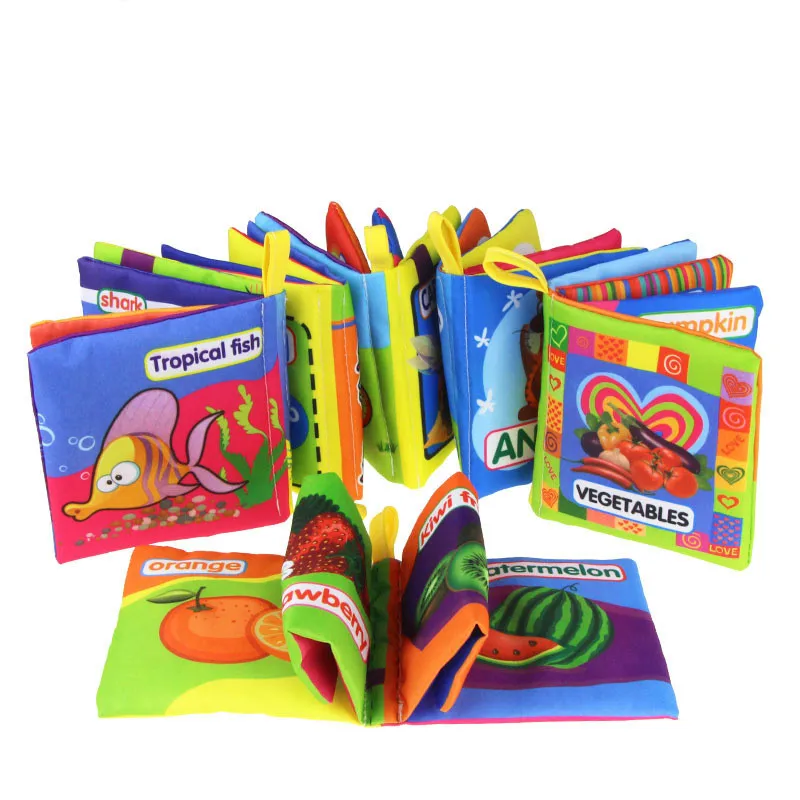 Jouets suspendus pour bébés, 8pages, landau, téléphone portable, sonnerie, livre en tissu animal doux, apprentissage préscolaire, jouets éducatifs pour bébés