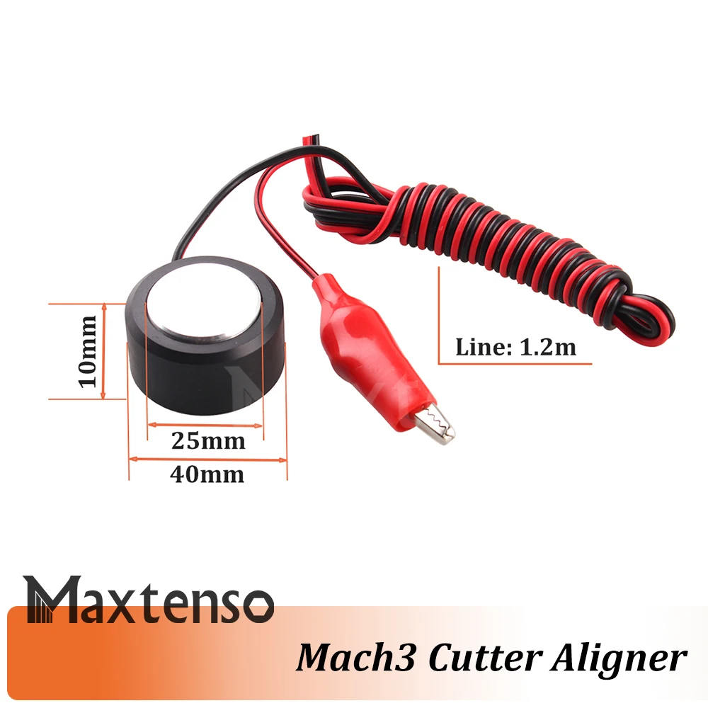 

MAXTENSO Mach3 Tool CNC Z Axis Router Mill Zero Check Touch Plate Setting Probe Milling 35mm CNC Engraving Machine Tools