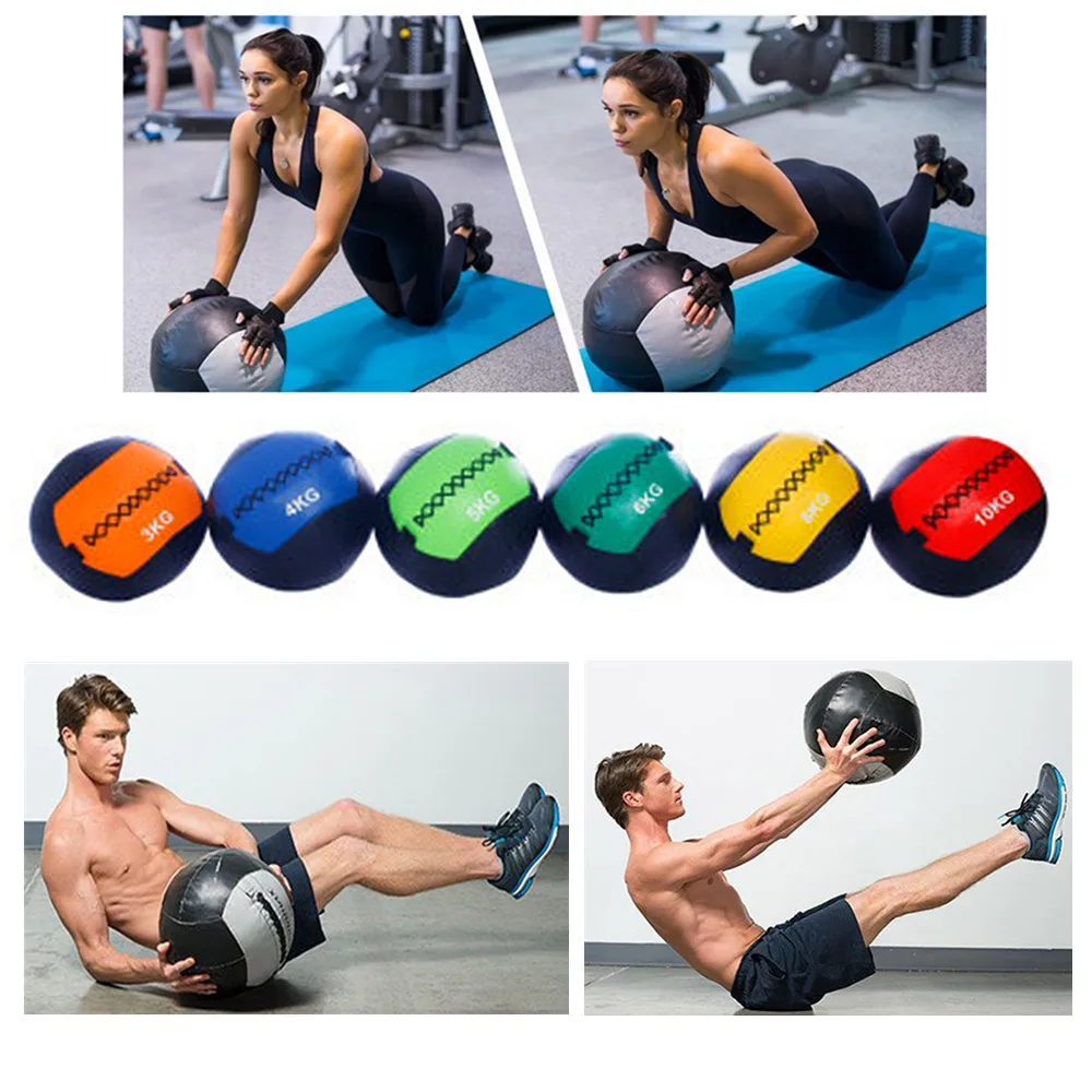 Gym Home Fitness 35CM Empty Snatch Wall Balls Multifunction Ball For Yoga Workouts Balance Training Soft Grip Medicine Ball