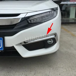 For 2016-2018 Honda Civic Sedan/Coupe Chrome Front Fog Light Trims Eyebrow Strips Accessories