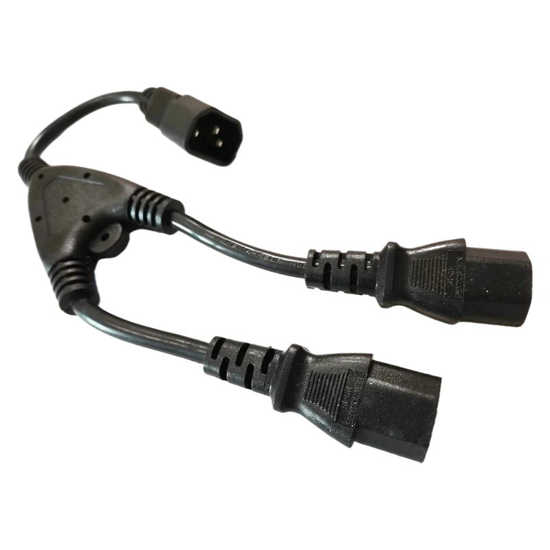 

NCHTEK IEC320 C14 Male Plug to 2 x C13 Female Splitter Power Cord, Single C14 to Dual C13 Y Type Adapter Cable / 10pcs