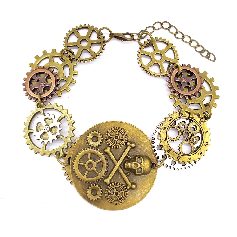 Cykopv Original Design Multi Gears Nice Combined DIY Gear Mechanism Steampunk Bracelet Vintage Bijoux