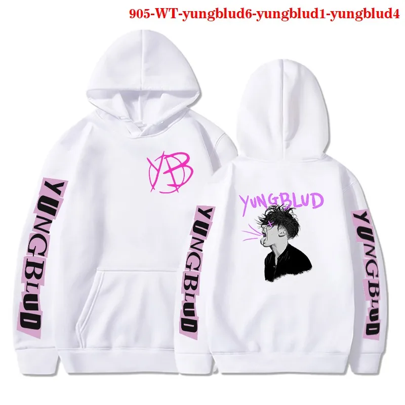 Newest Yungblud Printed Harajuku Hoodie Polyester Pullover Singer Logo Men's Long Sleeves Sweatshirt Winter Warm Kpop Hoodies