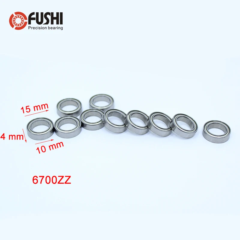 

6700ZZ Bearing 10x15x4 mm 50PCS ABEC-1 Slim Thin Wall 6700 ZZ Ball Bearings 6700-2Z 6700Z