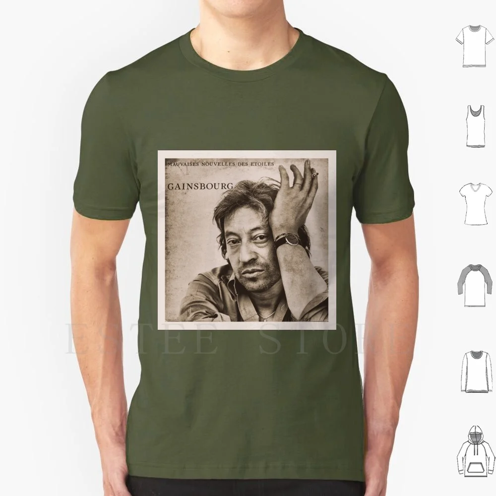 Serge Gainsbourg T Shirt Cotton Men DIY Print Serge Gainsbourg Gainsbarre Chanteur Gitanes Smoker Smoking Songwritter Singer