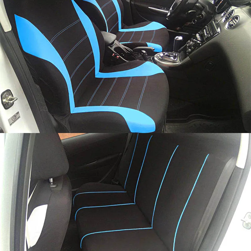 K Design 2/4/9 Pcs Universal Car Seat Covers Set Auto Styling Interior Accessories For Kia Ceed Fiat 500 Mercedes W203 Housse