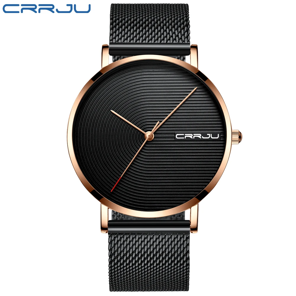 CRRJU Watches Mens Waterproof Stainless Steel Quartz Watch Men Bussiness Military Clock Male Wrist Watch Relogio Masculino