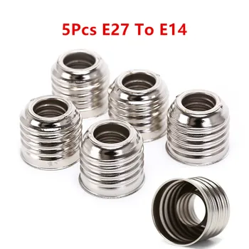 5 sztuk E27 do E14 uchwyt lampy gniazdo z konwerterem światła uchwyt na żarówkę do lampy przejściówka Extender Led Light 250V