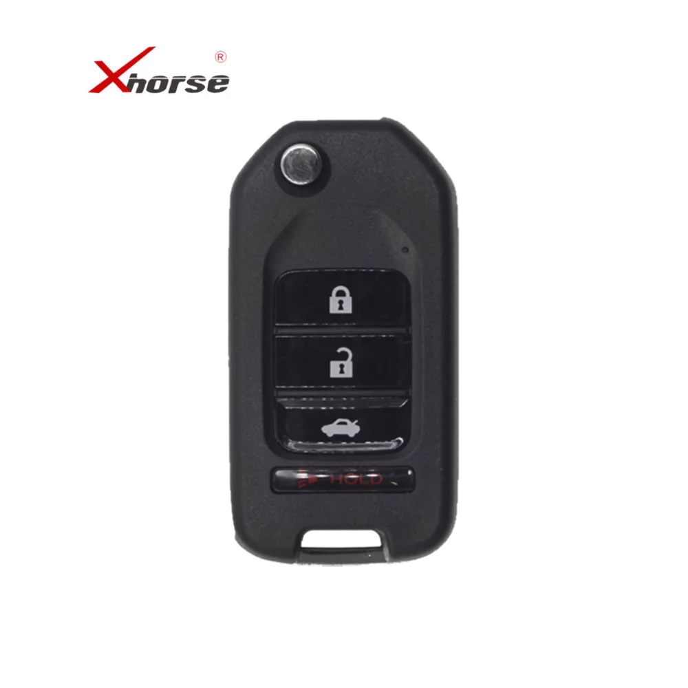 5pcs Xhorse Universal Wired Remote Key XKHO01EN Fob 3+1 Button for H-onda Type For VVDI Key Tool English Version