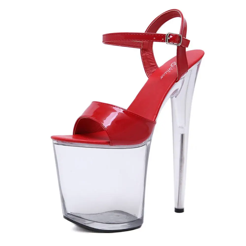 

Women's shoes Sexy PU Stiltto Heel Transparent Platform Sandals High Heels Party Shoes More Colors US size 4-12 No.1986-B