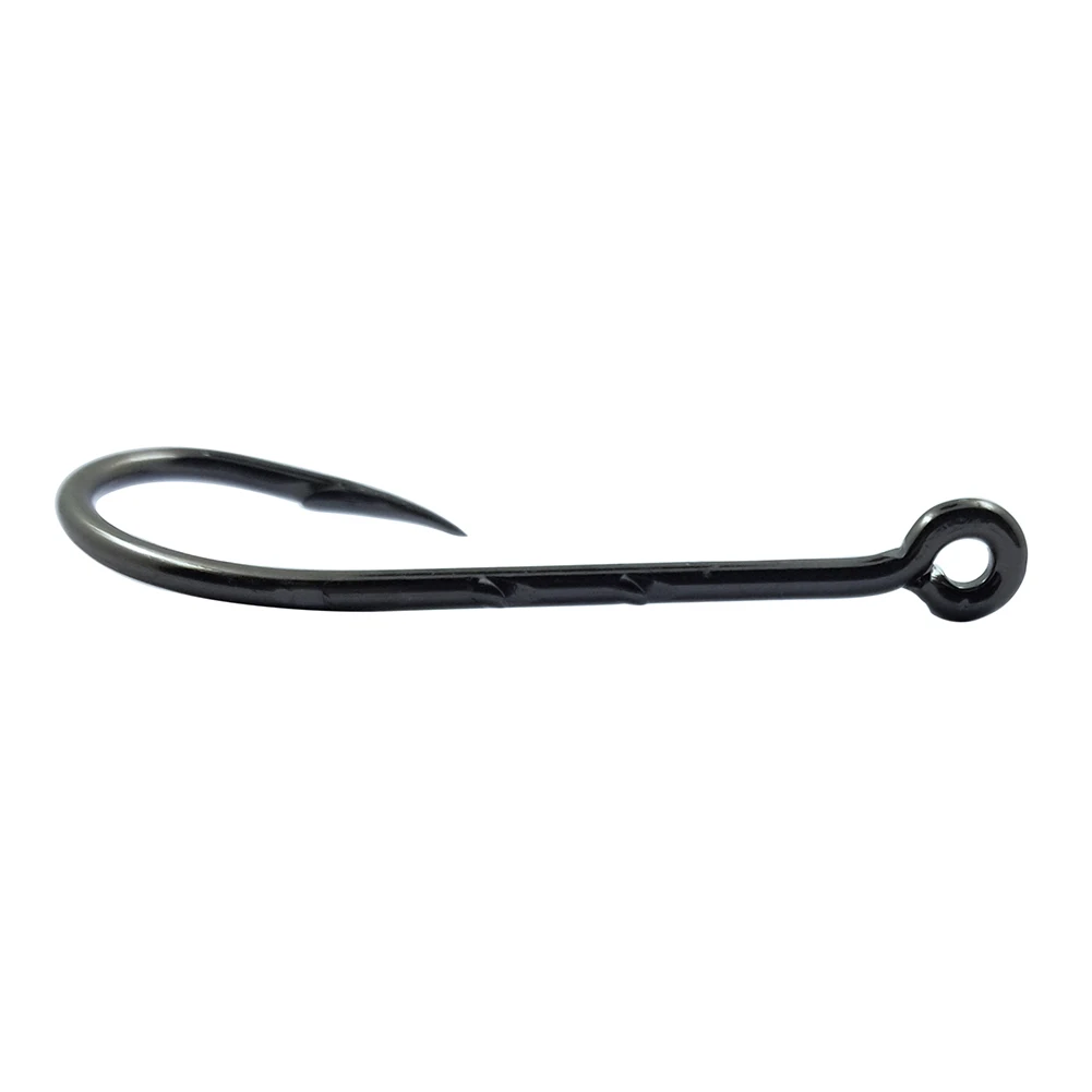 INFOF 25/50/100pcs Carp Fishing Hooks Baitholder Offset Single Hooks Carbon SteelWorm Hook