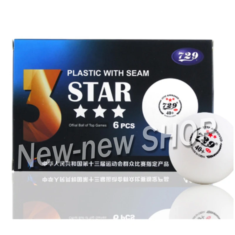 Genuine 729 Friendship 3-Star Seam 40+ Plastic Table Tennis Balls New Material ITTF APPROVED Poly Ping Pong Balls