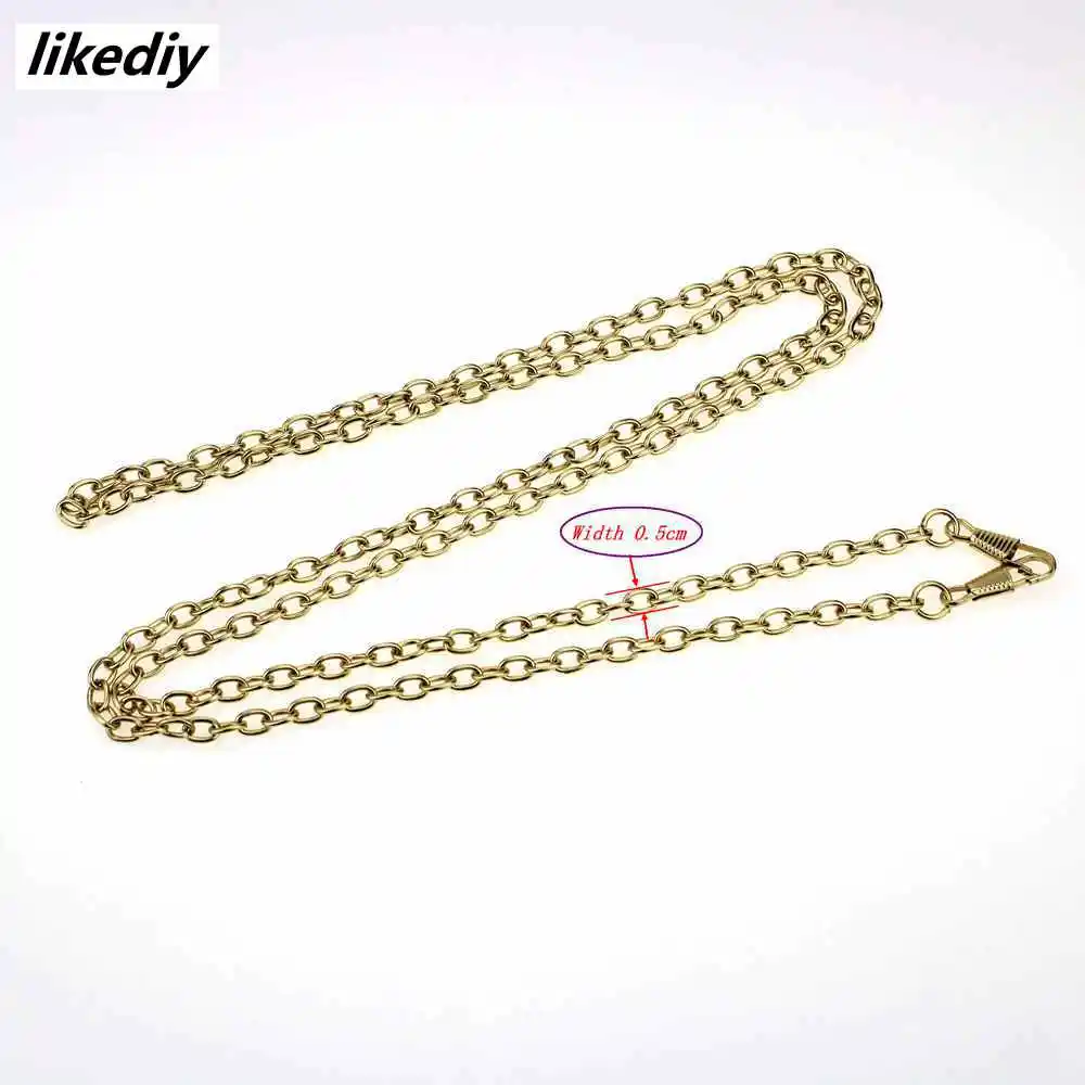 1 Piece About Length 120 CM Width 0.5cm O Type Replacement Metal Purse Chain For Shoulder Cross Body Handbags Bag Accessories