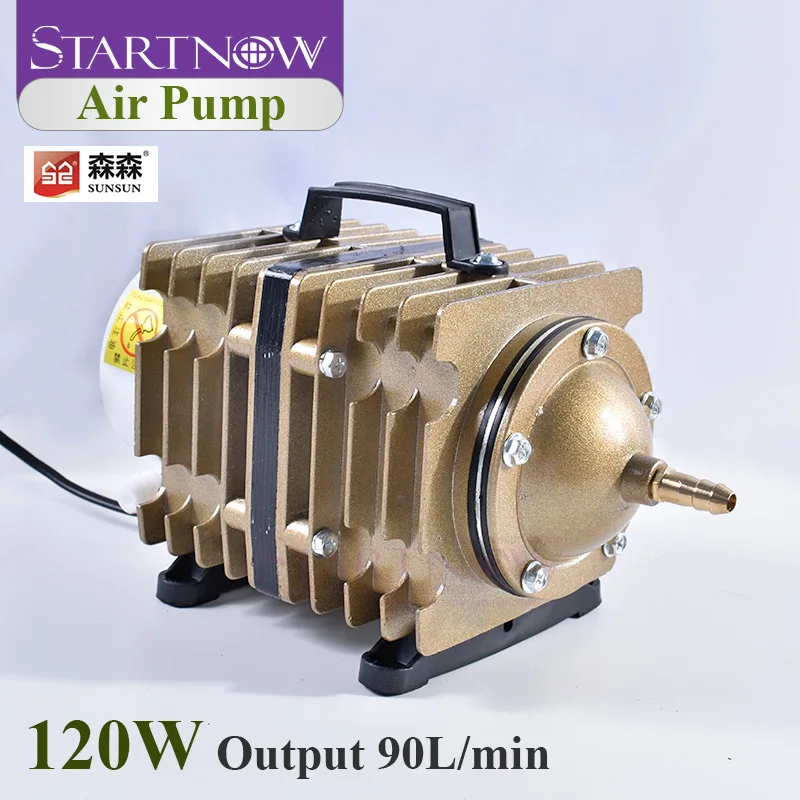 SUNSUN ACO-007 120W 90L/min Electromagnetic Air Pump With Check Valve Air Stone Water Pipe For Laser Machine Ash Remove Aerator